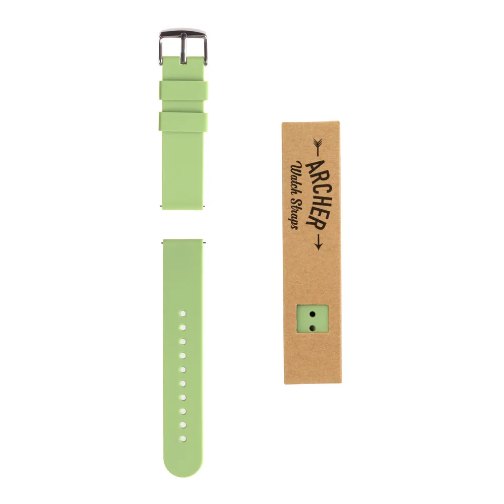 Quick Release Silicone Watch Band - Tea Green