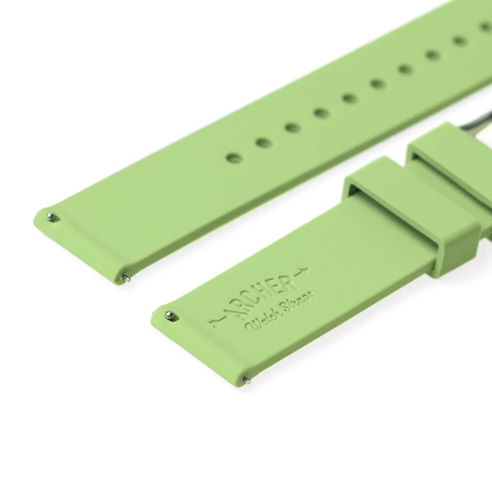 Quick Release Silicone Watch Band - Tea Green