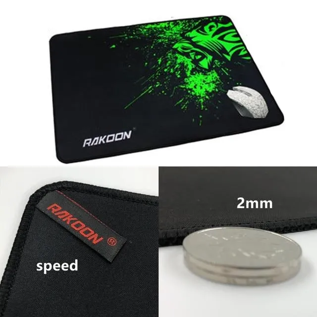 RAKOON Green Large Print Anti-slip Gaming Mousepad