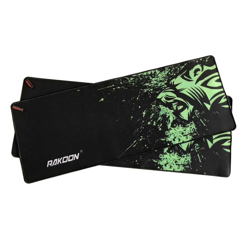 RAKOON Green Large Print Anti-slip Gaming Mousepad