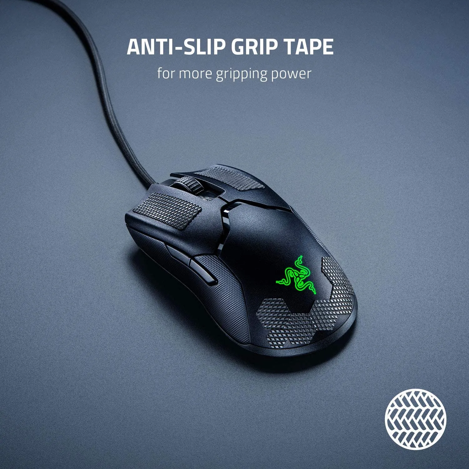 Razer Mouse Universal Grip Tape for Gaming Peripherals and Devices: Anti-Slip Grip Tape - 4 Pre-Cut, All Purpose Shapes - Self-Adhesive Design