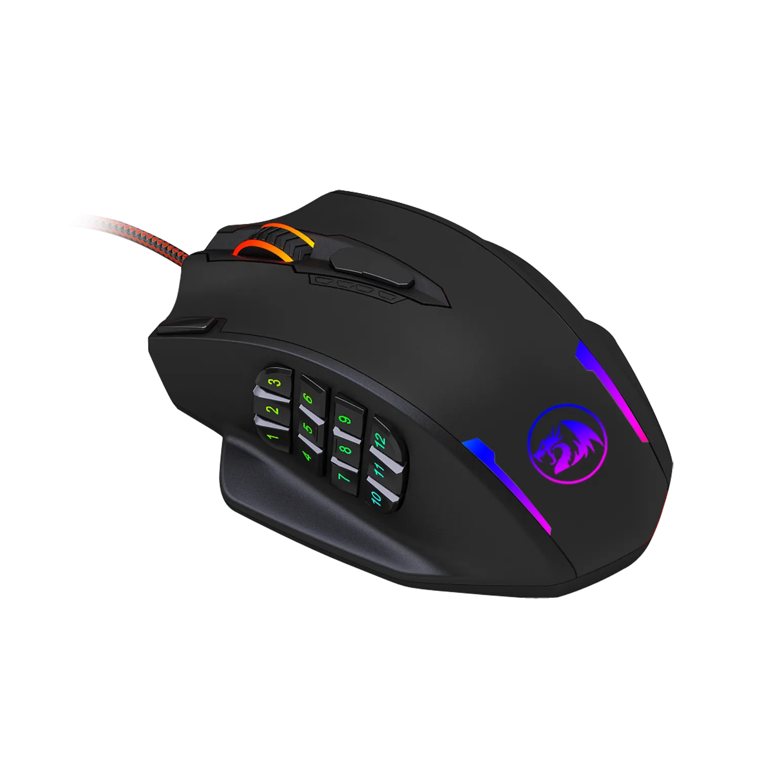 Redragon Impact 12400Dpi Mmo Gaming Mouse - Black