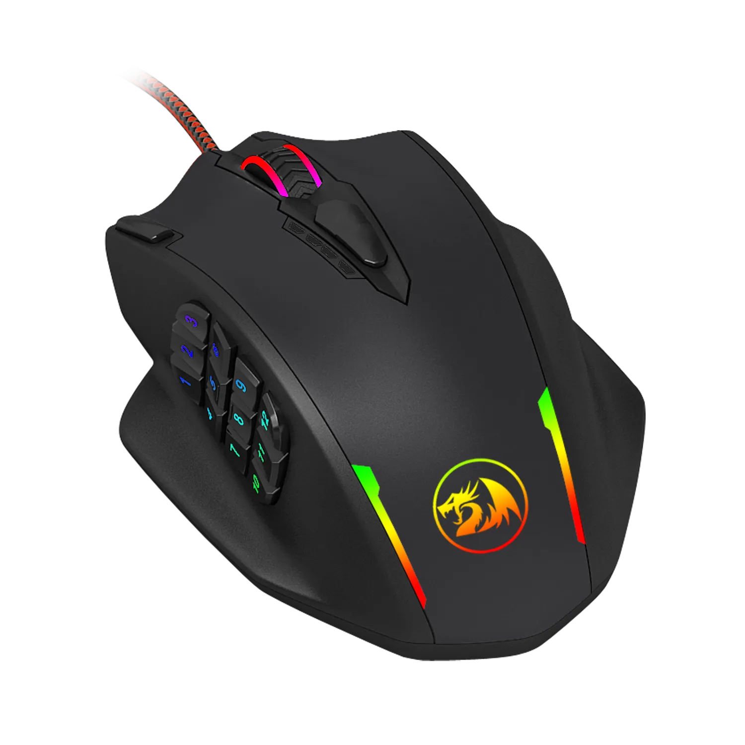 Redragon Impact 12400Dpi Mmo Gaming Mouse - Black