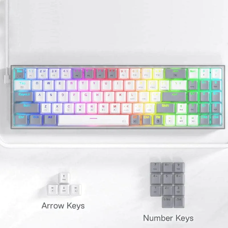 Redragon Mechanical Pollux Wired Gaming Keyboard Rd K628 Wg Rgb