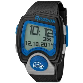 Reebok Pump Mens Silicone Alarm, Lap Timer, Stopwatch Watch RC-PLI-G9-PBPB-BL