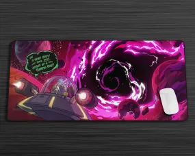 Rick and Morty Space Travel Purple Gaming Mouse Pad