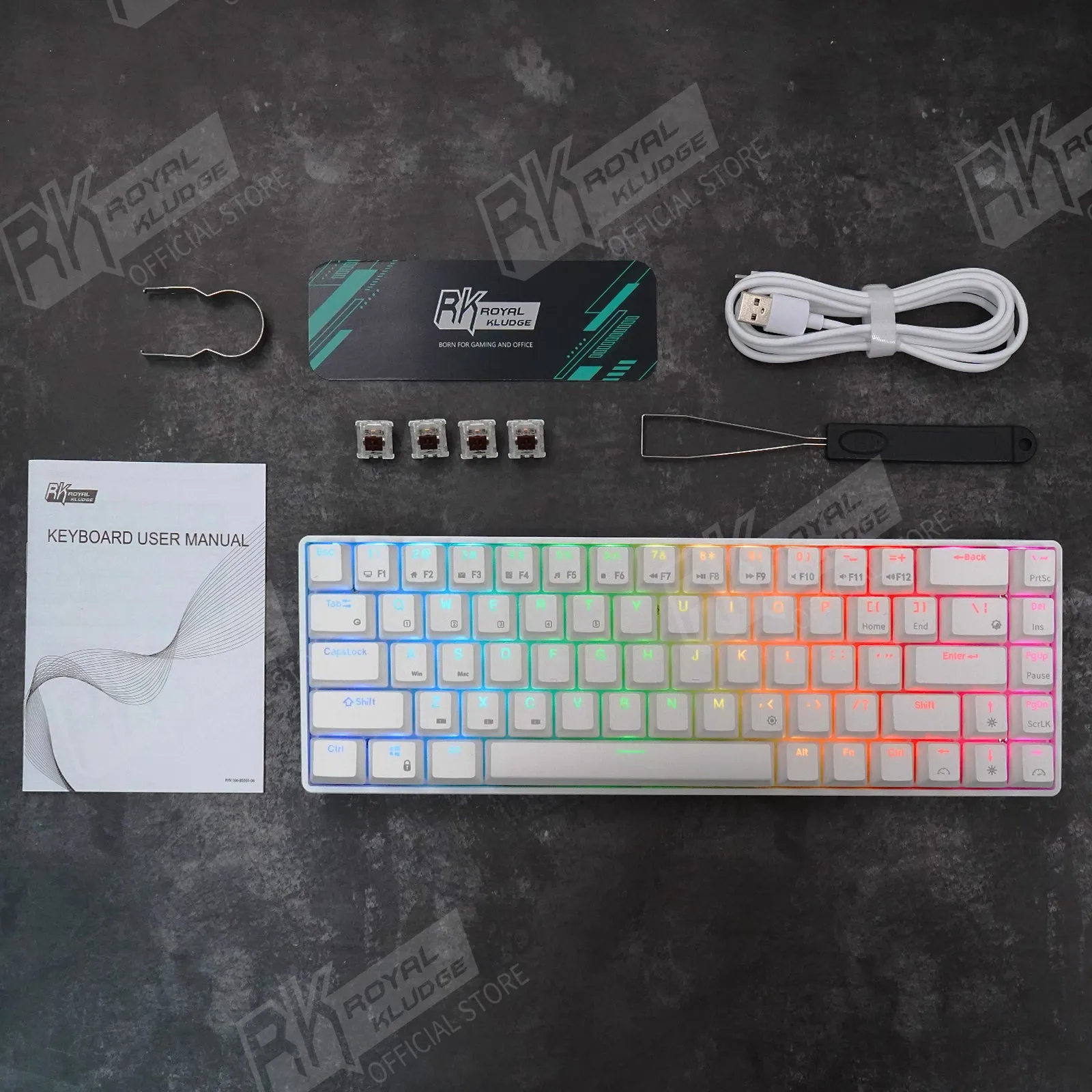 RK68 (RK855) RGB Wireless 65% Compact Mechanical Keyboard