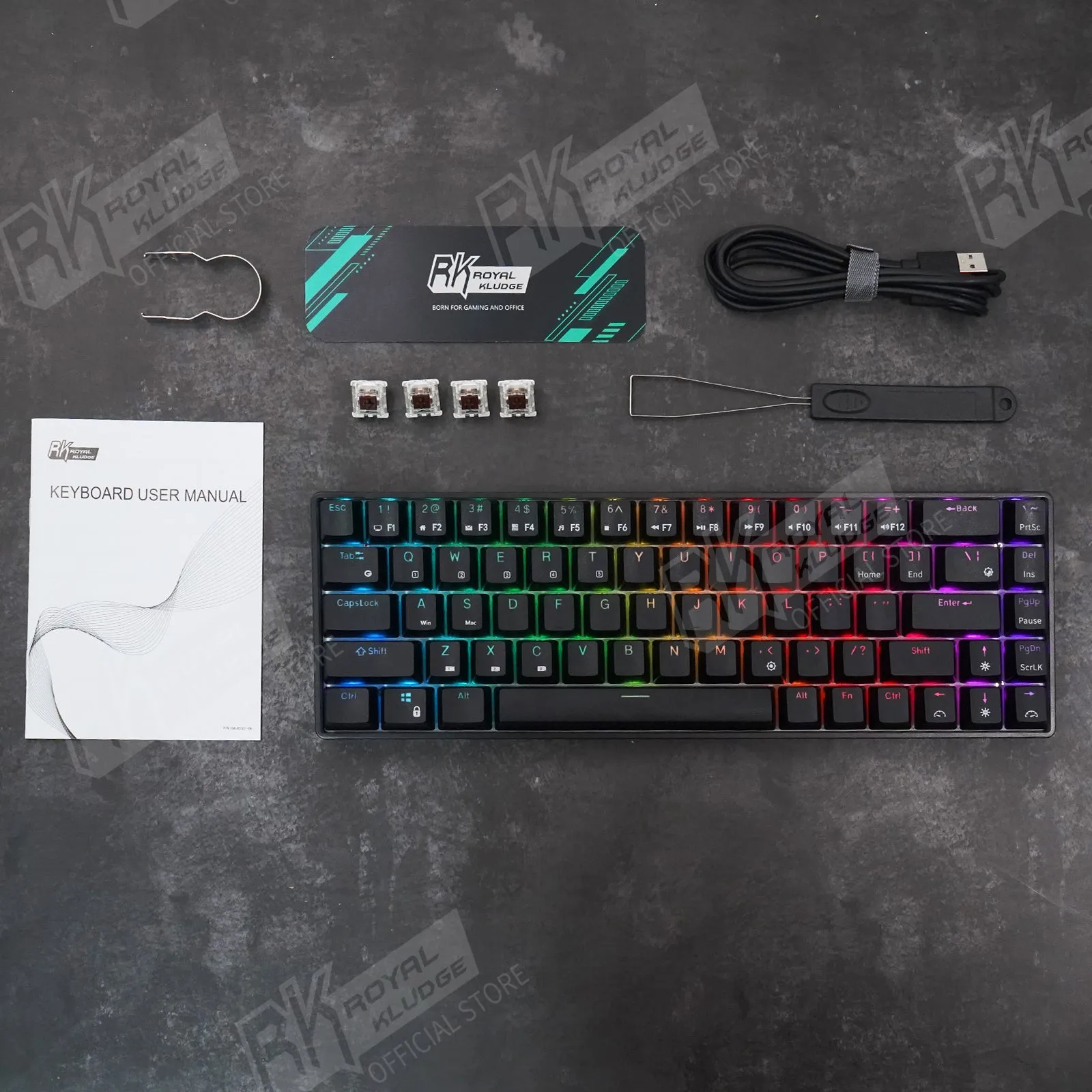 RK68 (RK855) RGB Wireless 65% Compact Mechanical Keyboard