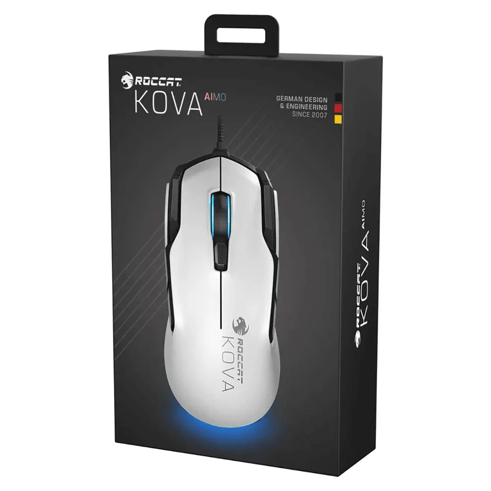 ROCCAT Gaming Mouse Kova AIMO White RBG Ambidextrous