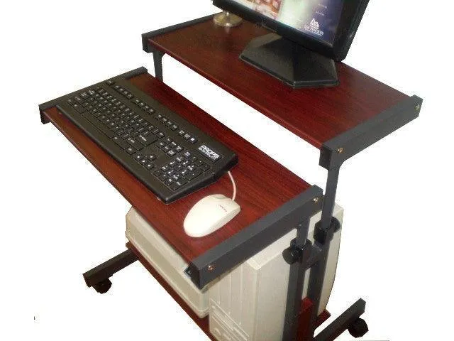 S3915 26" Compact Small Computer Desk for small spaces, bedroom, home-office, dorm.. Adjustable Monitor Keyboard Height