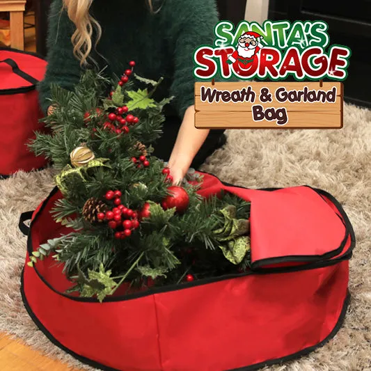 Santa's Storage Wreath & Garland Bag