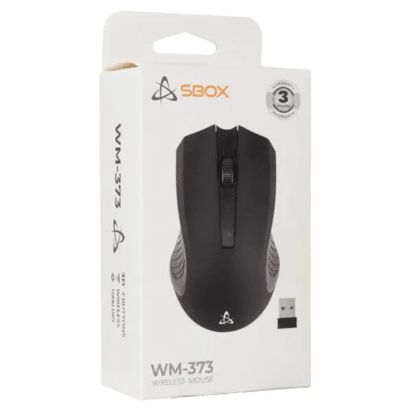 Sbox 3D Optical Wireless Mouse - Black | WM-373B