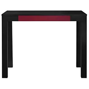 (Scratch & Dent) Ameriwood Outlet Home Parsons Desk With Drawer, Black/Red