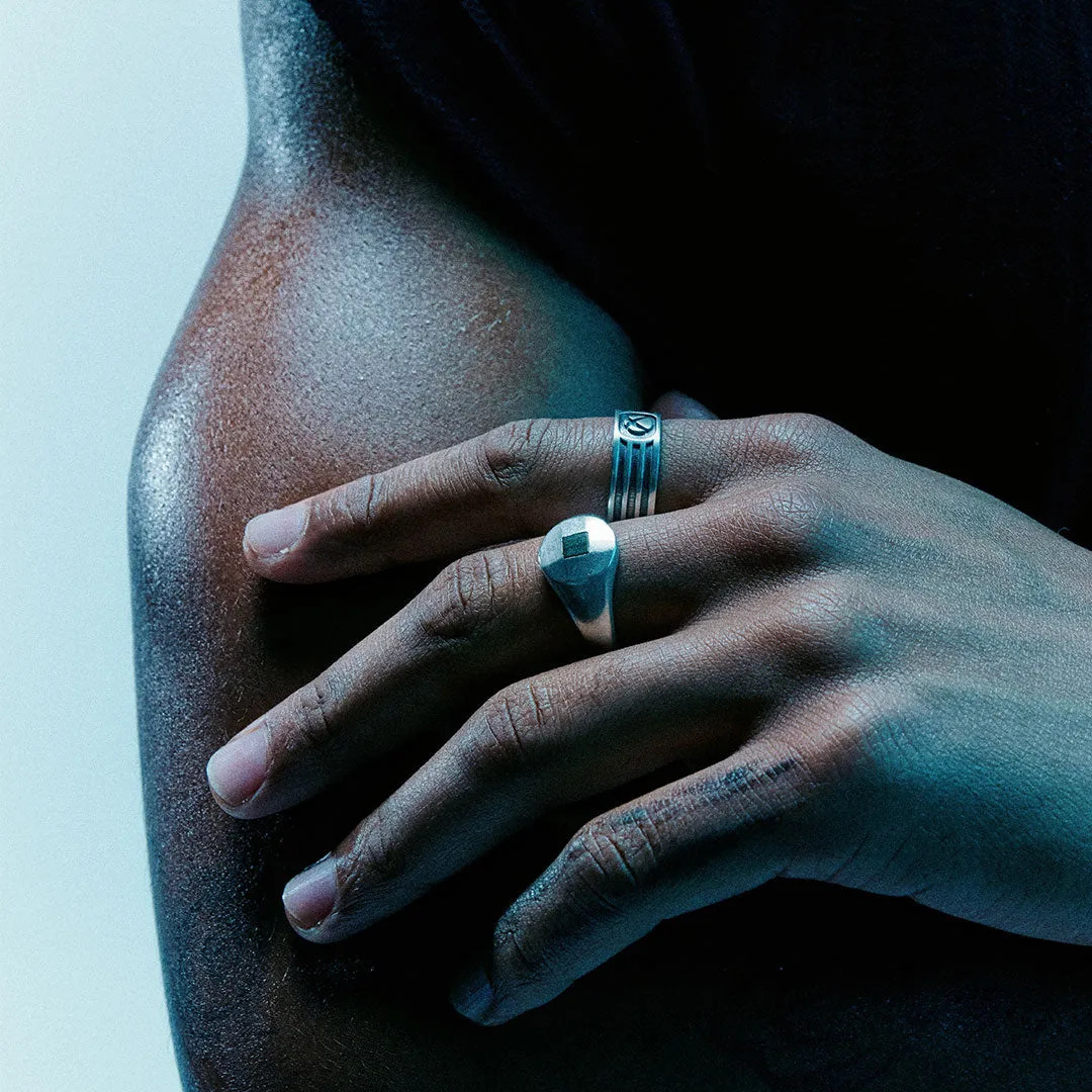 Silver Control Malachite Ring