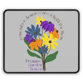 Silver Gaming Mouse Pad - Promise Garden Flowers