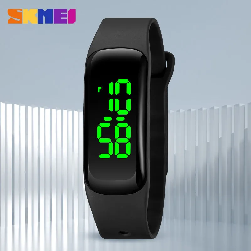 SKMEI 1827 LED Display Touch Watch w/ 3D Rounded Arc Mirror