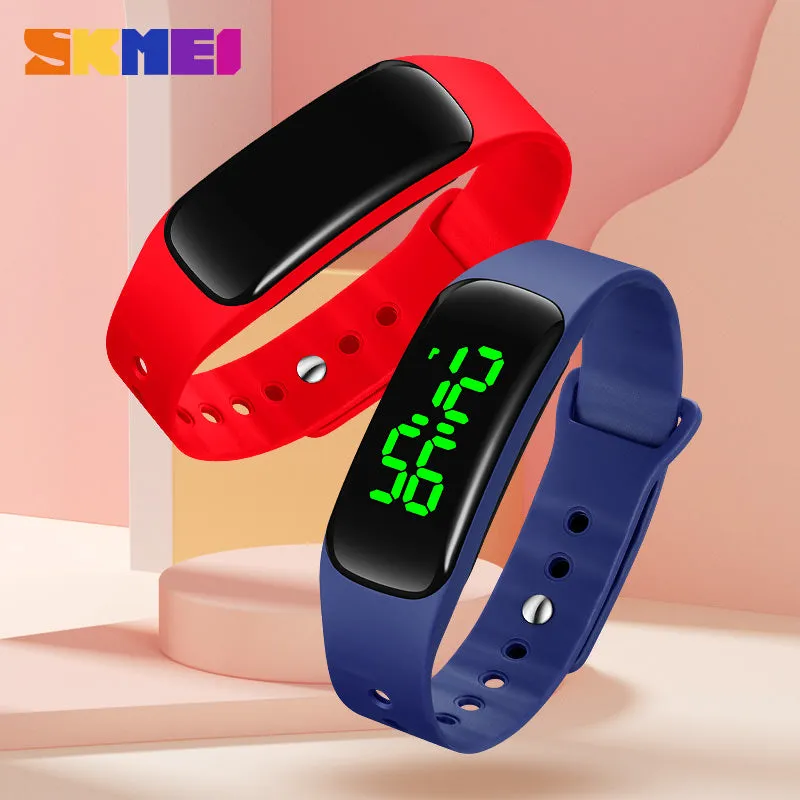 SKMEI 1827 LED Display Touch Watch w/ 3D Rounded Arc Mirror