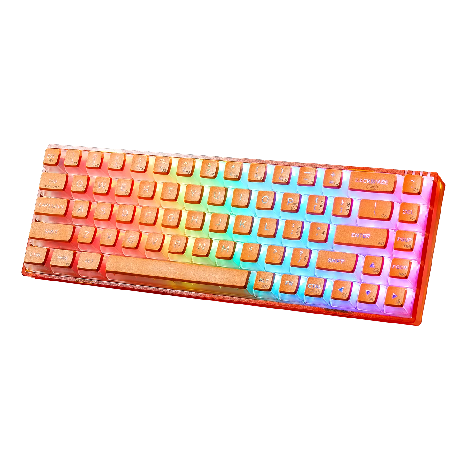 Soda Orange 65% RGB Clicky Mechanical Wireless Gaming Keyboard