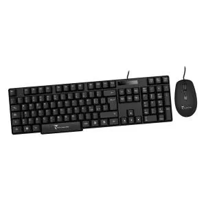 Techmade Kit Tastiera   Mouse Wired Filo Black