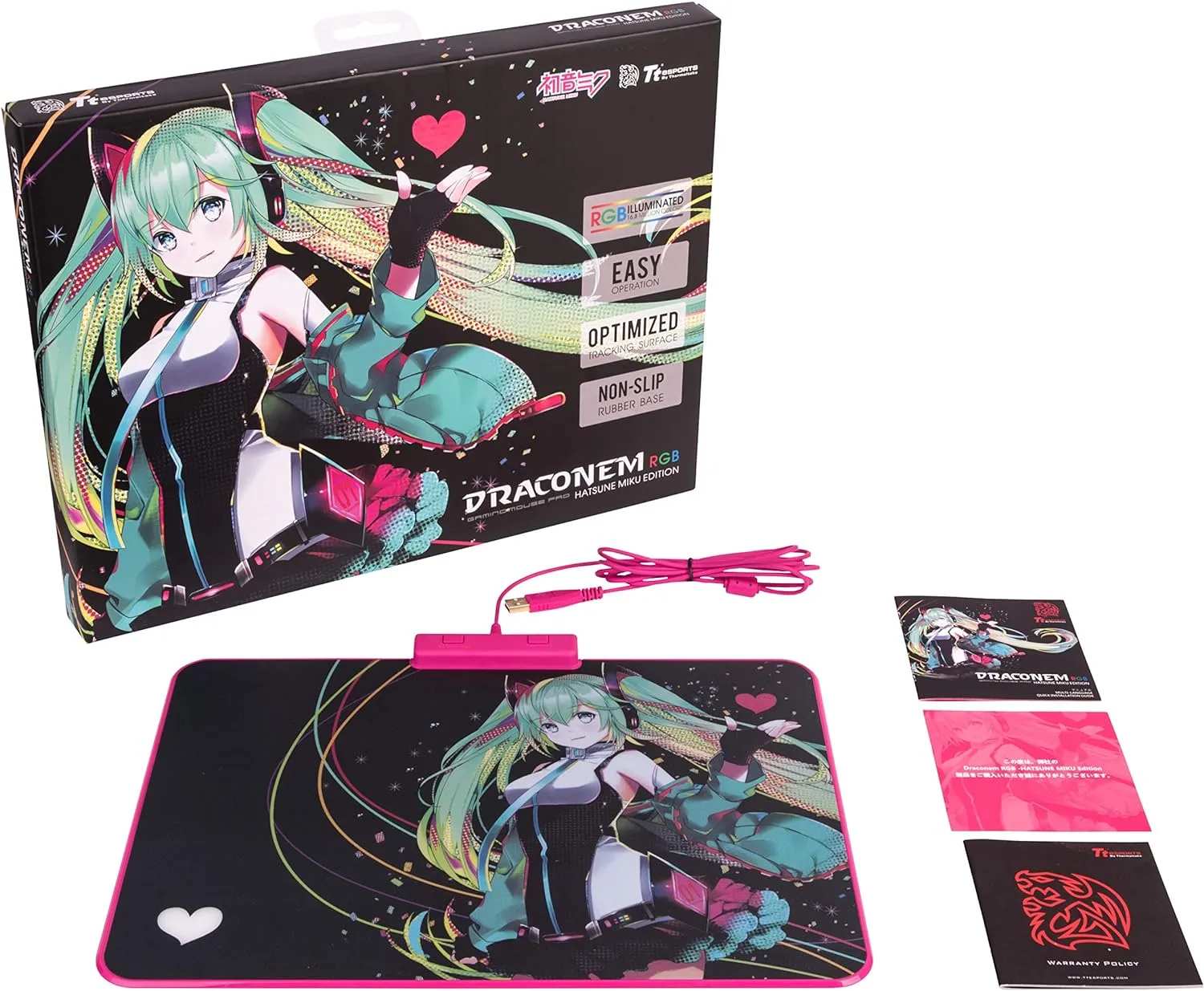 Thermaltake Tt Esports Draconem RGB Hatsune Miku Edition Gaming Mouse Pad