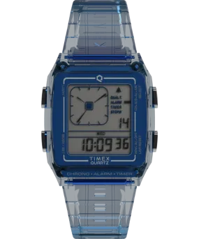 Timex LCA 35mm Resin Strap Watch Blue/Blue TW2W45100VQ