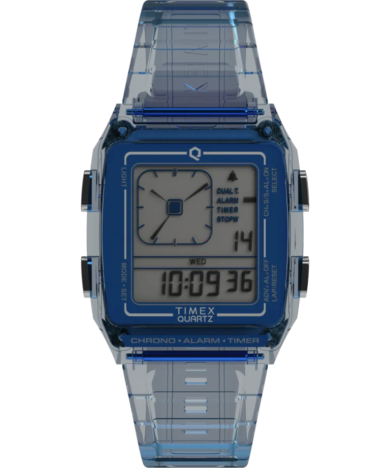 Timex LCA 35mm Resin Strap Watch Blue/Blue TW2W45100VQ