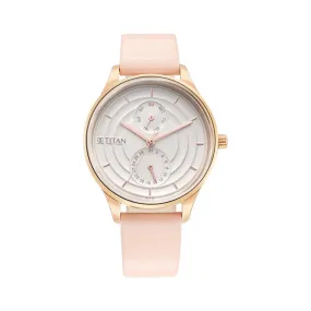 Titan Analog White Dial Women's Watch-2670WL06