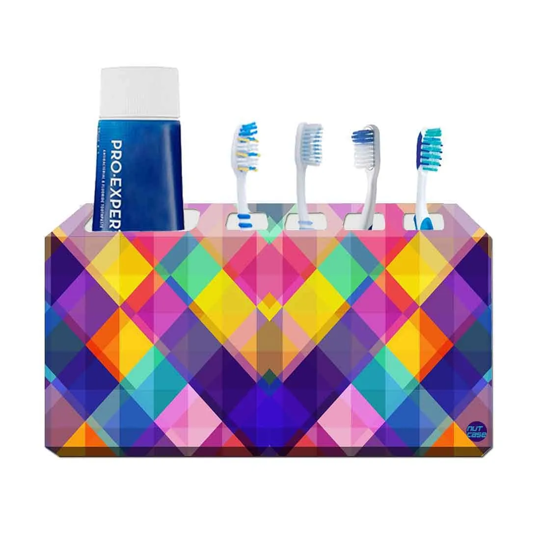 Toothbrush Holder Wall Mounted -Colorful Checkbox