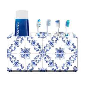 Toothbrush Holder Wall Mounted - Pattern Spanish Tiles