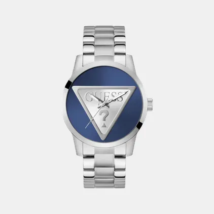 Trend Men Quartz Blue Dial Analog Stainless Steel Watch GW0782G3