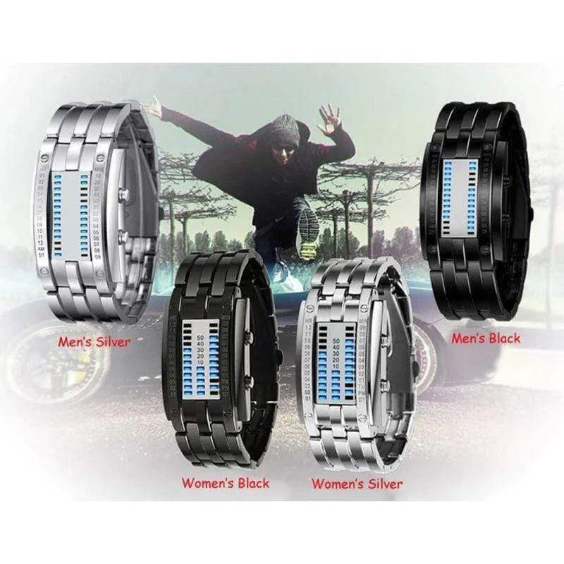 Unisex Digital LED Binary Sports Watch