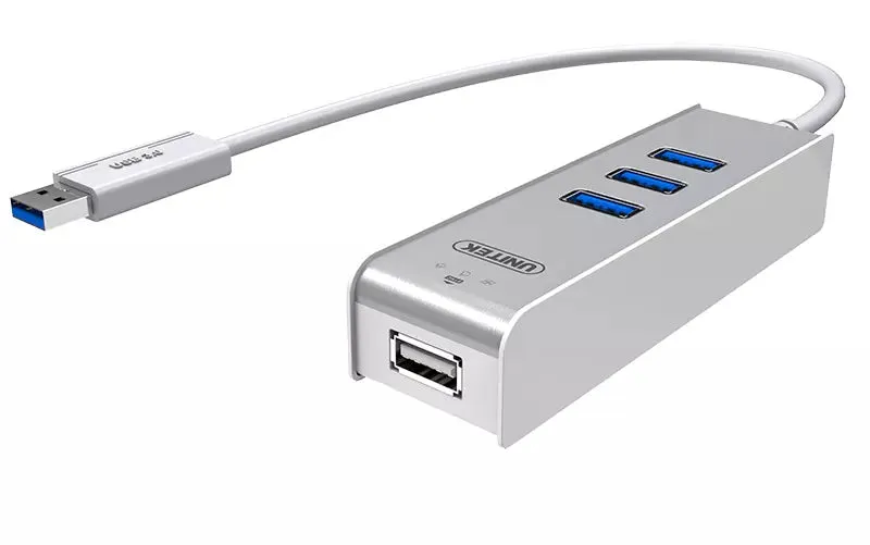 Unitek Y-3076 3 Port USB 3.0 Hub With 1 Port KM Swap And File Transfer