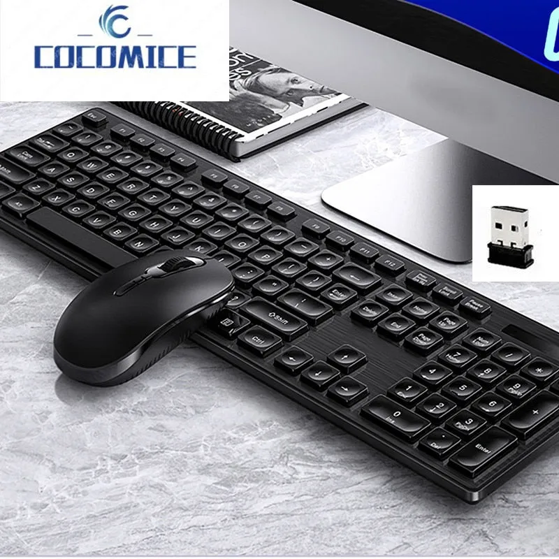 V3 waterproof Wireless Office Keyboard and Mouse Set Chocolate Mute Computer Accessories