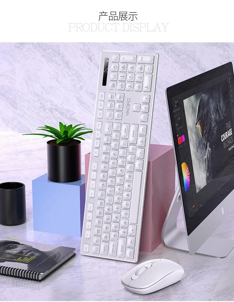 V3 waterproof Wireless Office Keyboard and Mouse Set Chocolate Mute Computer Accessories