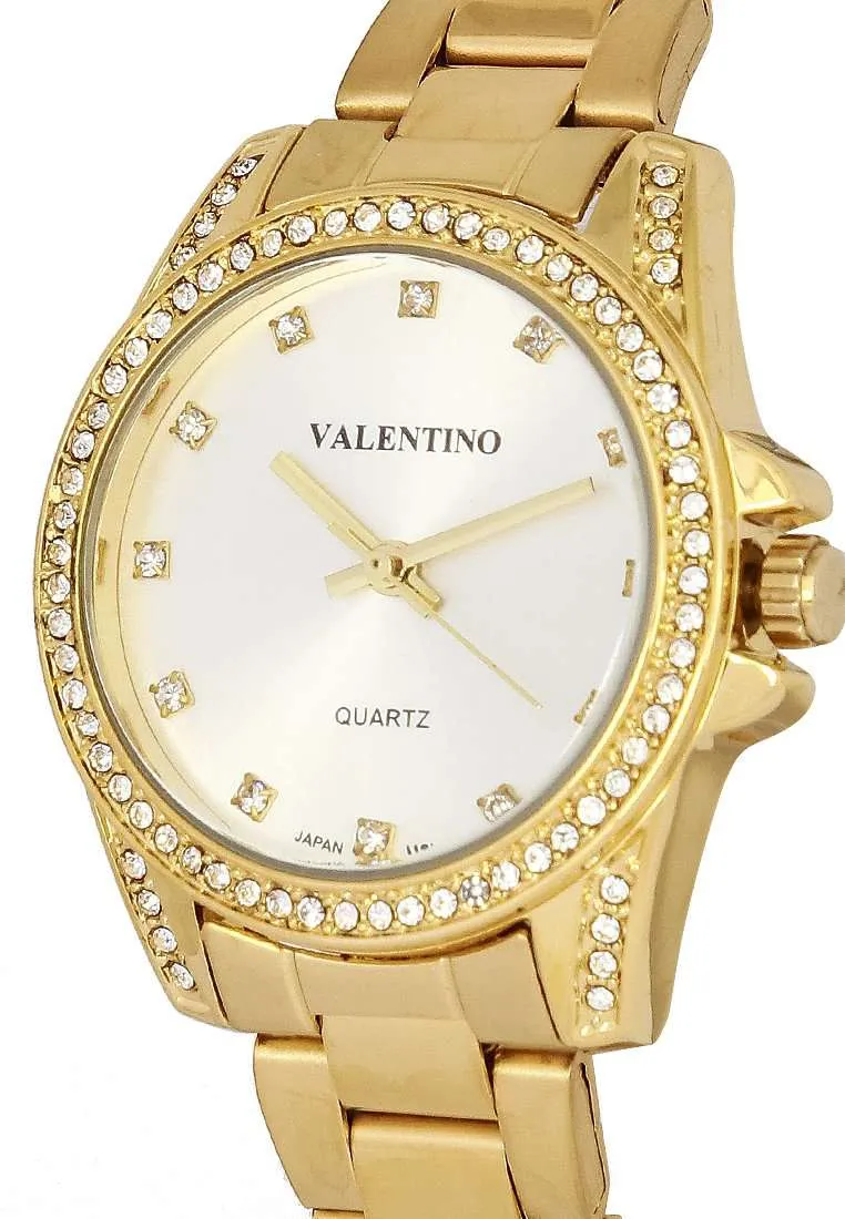 Valentino 20122289-SILVER DIAL Gold Stainless Steel Watch for Women