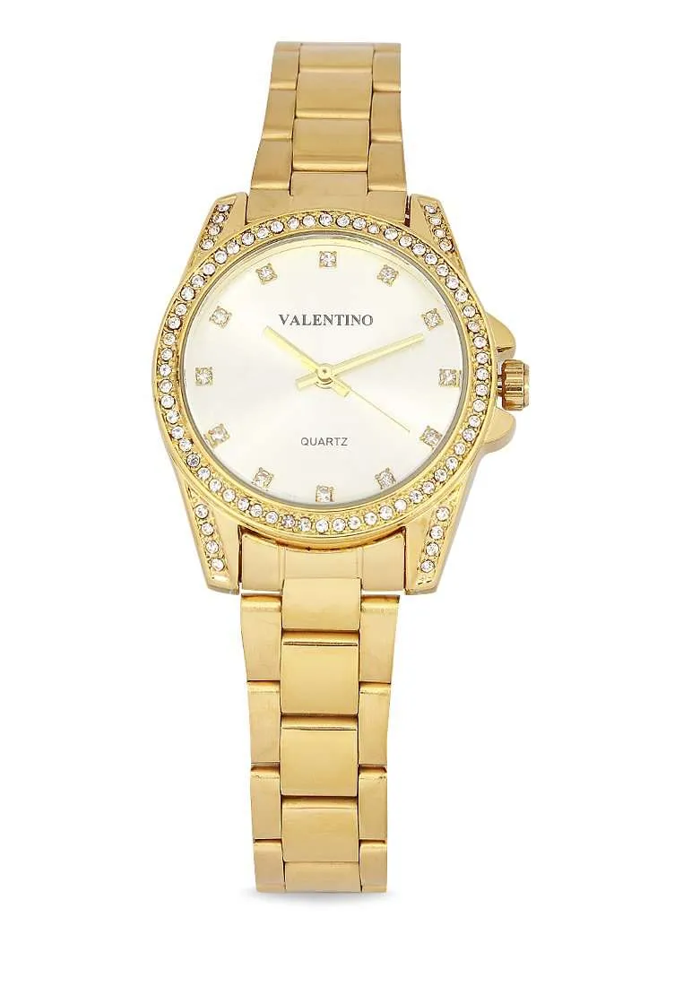 Valentino 20122289-SILVER DIAL Gold Stainless Steel Watch for Women