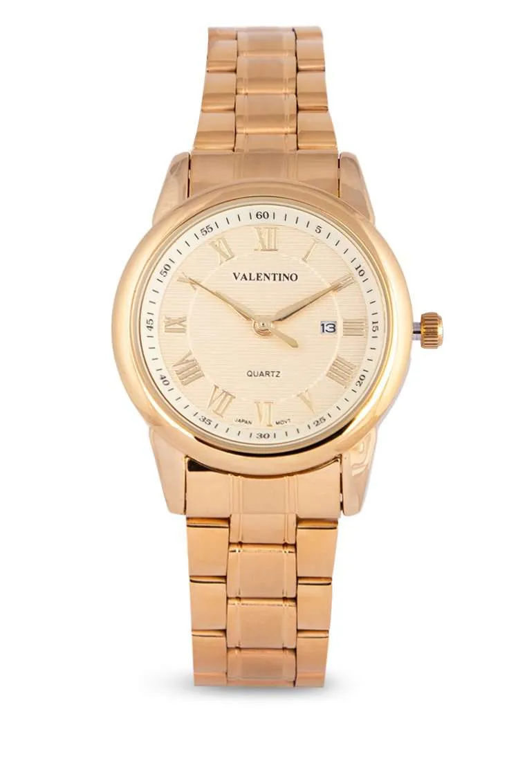 Valentino 20122298-GOLD DIAL Gold Strap Watch for Men