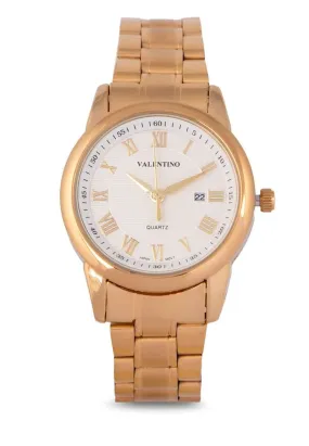 Valentino 20122298-WHITE DIAL Gold Strap Watch for Men