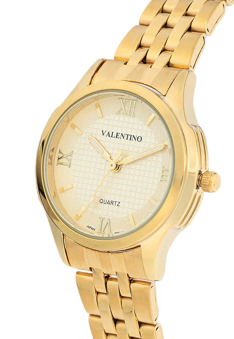 Valentino 20122377-GOLD - GOLD DIAL Stainless Steel Strap Analog Watch for Women