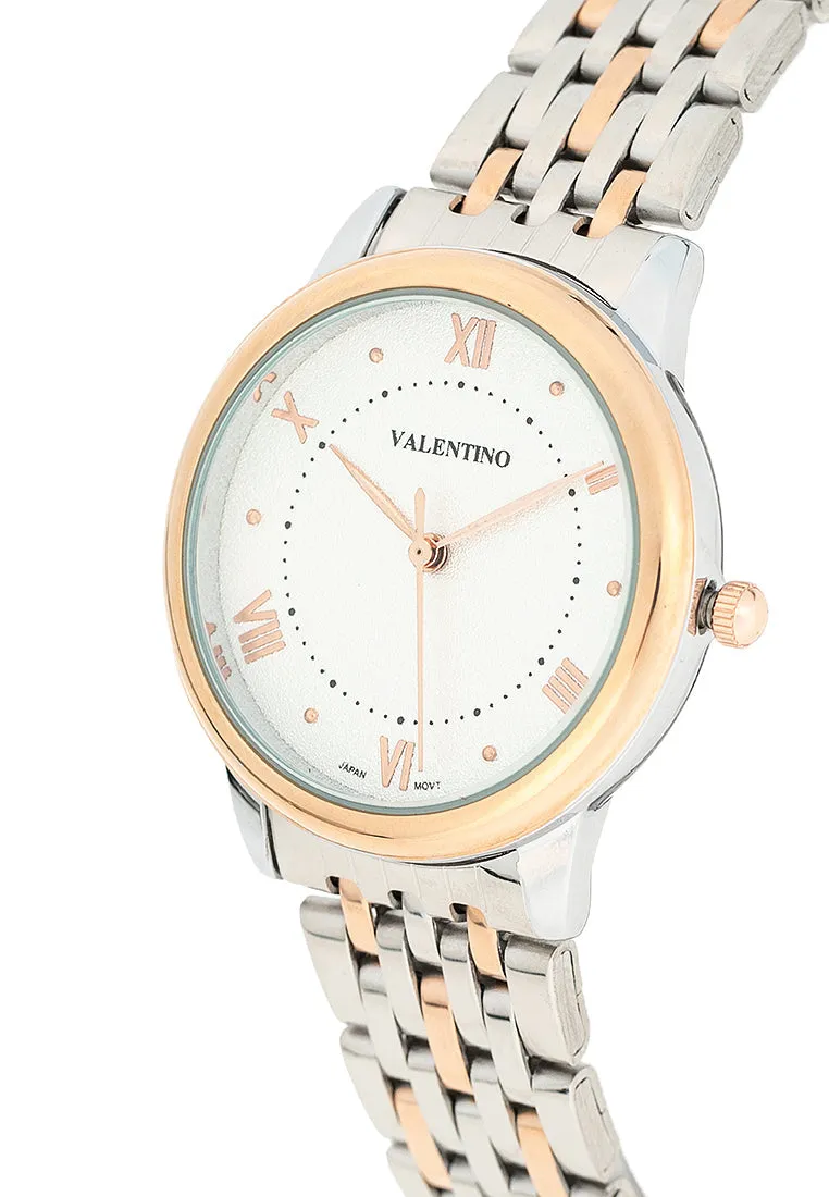 Valentino 20122446-WHITE DIAL Stainless Steel Strap Analog Watch for Women