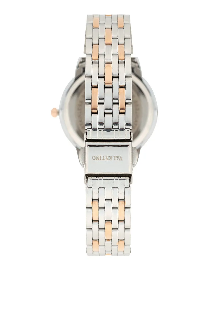 Valentino 20122446-WHITE DIAL Stainless Steel Strap Analog Watch for Women