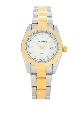 Valentino 20122467-TWO TONE - WHITE DIAL Stainless Steel Strap Analog Watch for Women