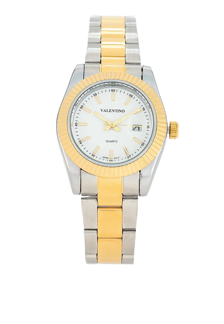 Valentino 20122467-TWO TONE - WHITE DIAL Stainless Steel Strap Analog Watch for Women