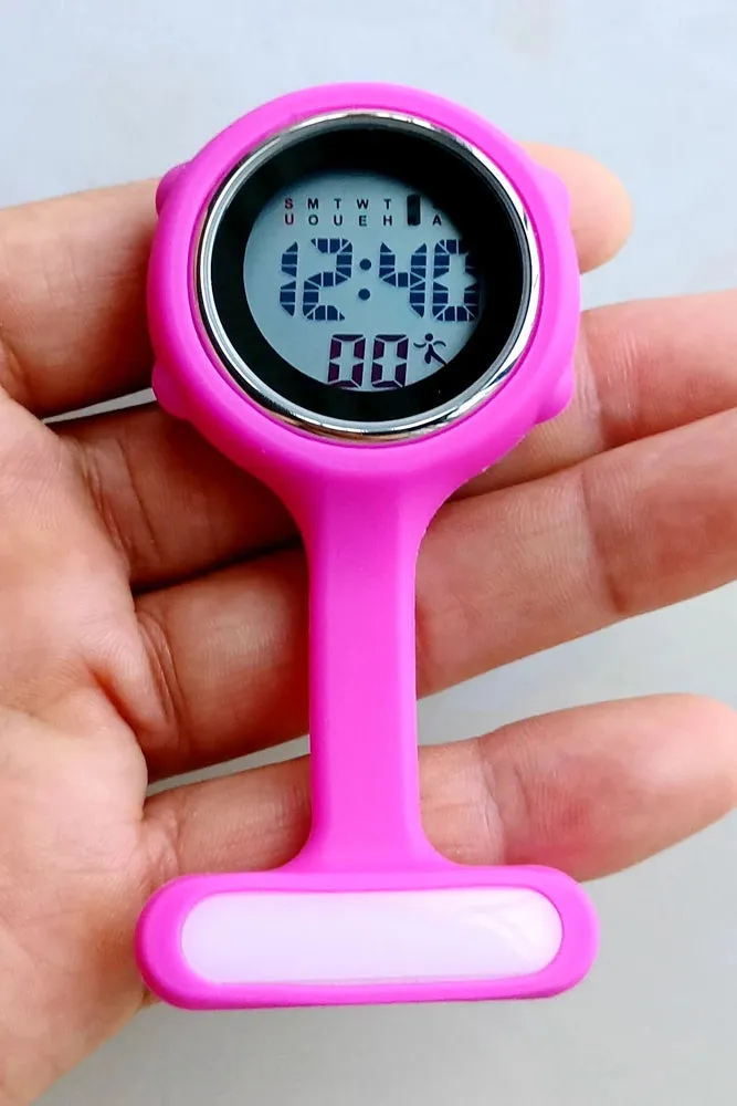 Versatile Digital Silicone Nurses Fob Watch – 7 Fashion Colours