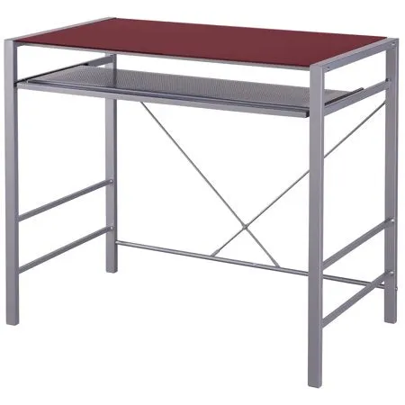 Versatile Modern Glass-Top Desk, Multiple Colors