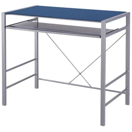 Versatile Modern Glass-Top Desk, Multiple Colors