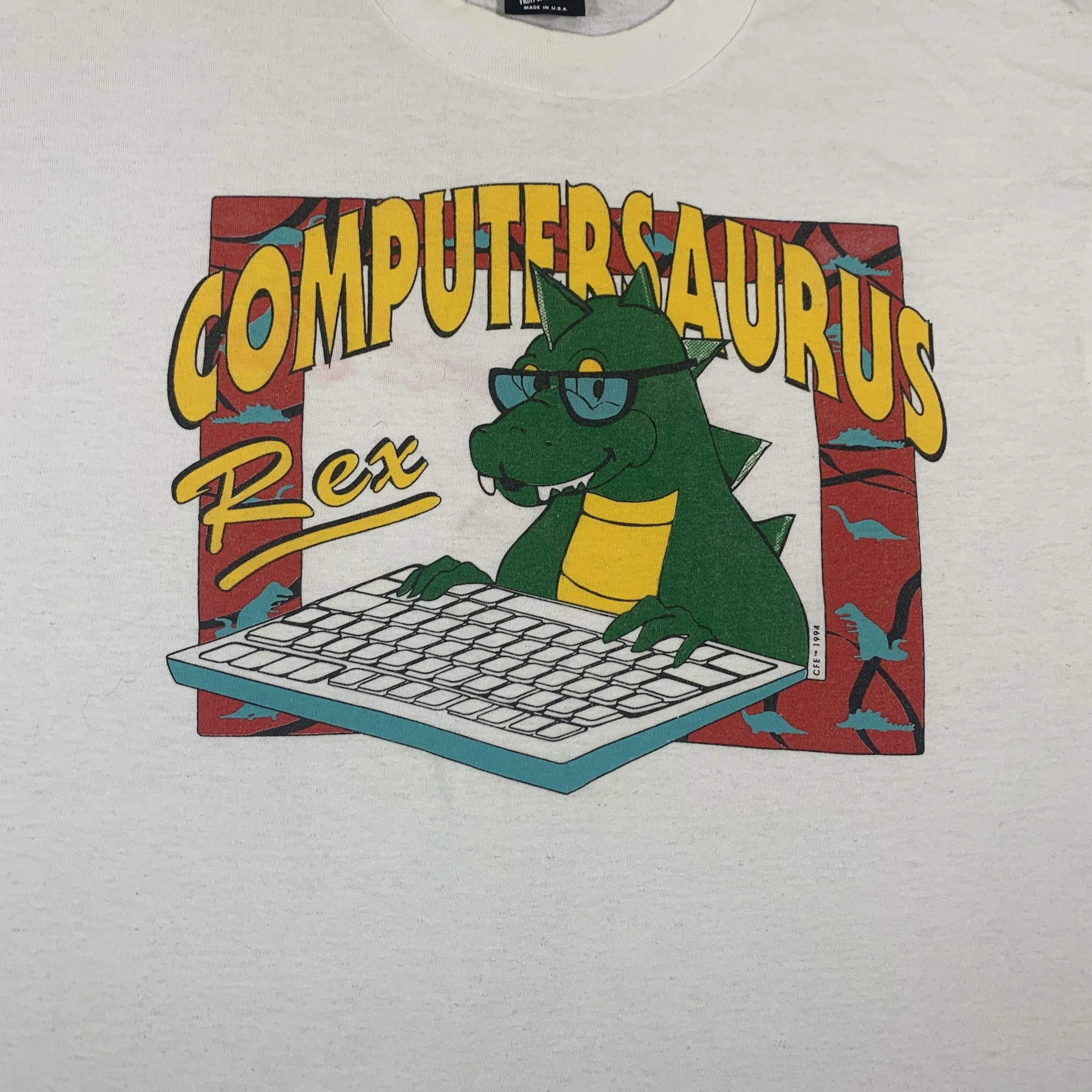 Vintage Computersaurus Rex “Keyboard” T-Shirt