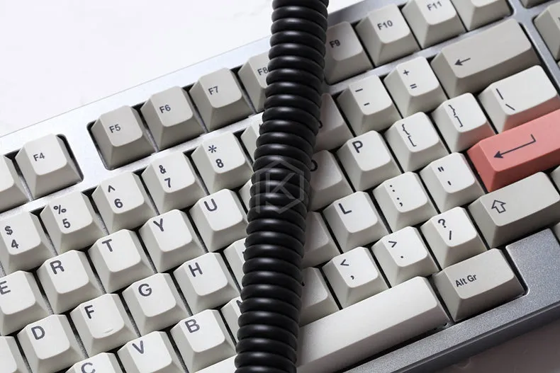 [Wholesale] Bold Coiled Cable wire Mechanical Keyboard GH60 USB cable mini micro type c USB port for kit DIY poker 2 xd64 xd75 xd96 mobile phone