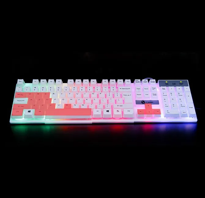 Wireless Gamer Keyboard And Mouse Set Competitive USB Rainbow Backlight For PC