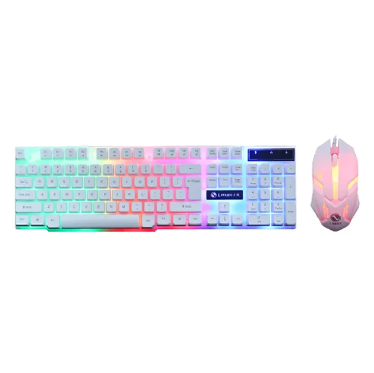 Wireless Gamer Keyboard And Mouse Set Competitive USB Rainbow Backlight For PC